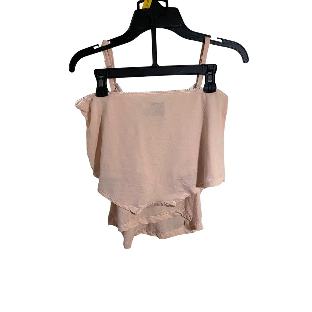 No Boundaries Womens Fit Stretch Cami & Short Set Pale Flamingo Pink Large 12-14